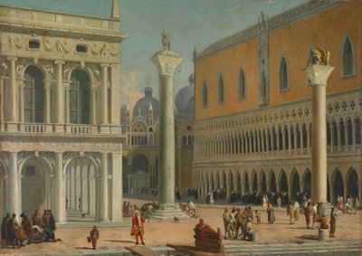 La Piazzetta à Venise avec le Palais des Doges - Luca Carlevarijs